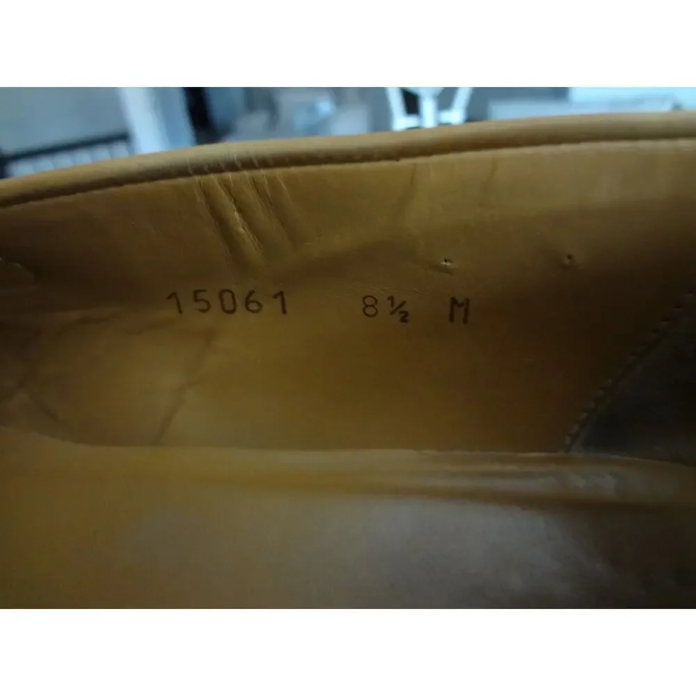 Magnanni Loafers Lino Bit Buckle Burnished Tan Leather Men 8.5 M Moc